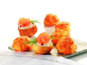 gougères saumon