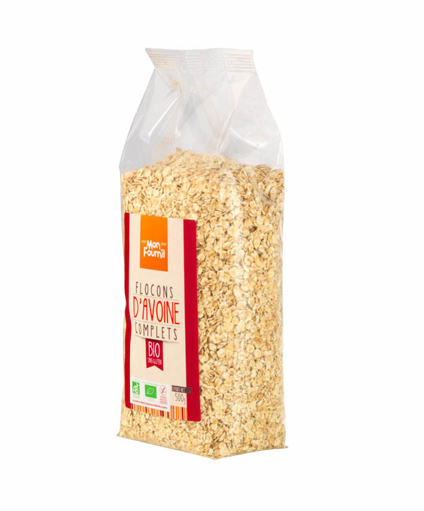 Flocons d'avoine sans gluten BIO, 500g