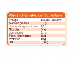 valeurs nutritionnelles farine de pois chiche bio sans gluten mon fournil