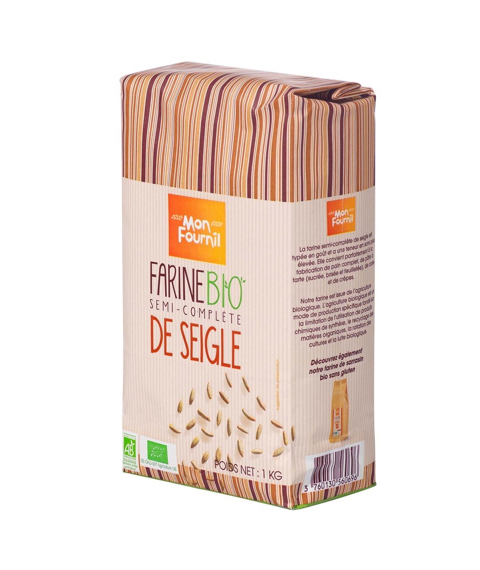 Farine semi-complète de Seigle Bio - Mon Fournil