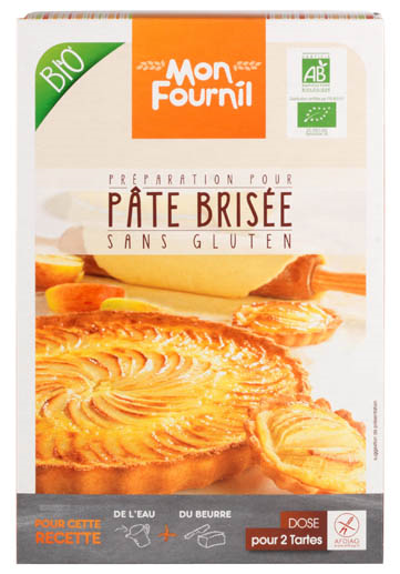 pâte brisée packaging bio sans gluten mon fournil