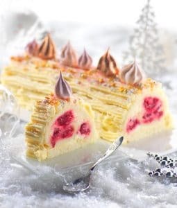 bûche de noël citron framboise bio