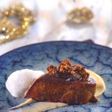 Escalope de foie gras poêlée et accompagnements gourmands
