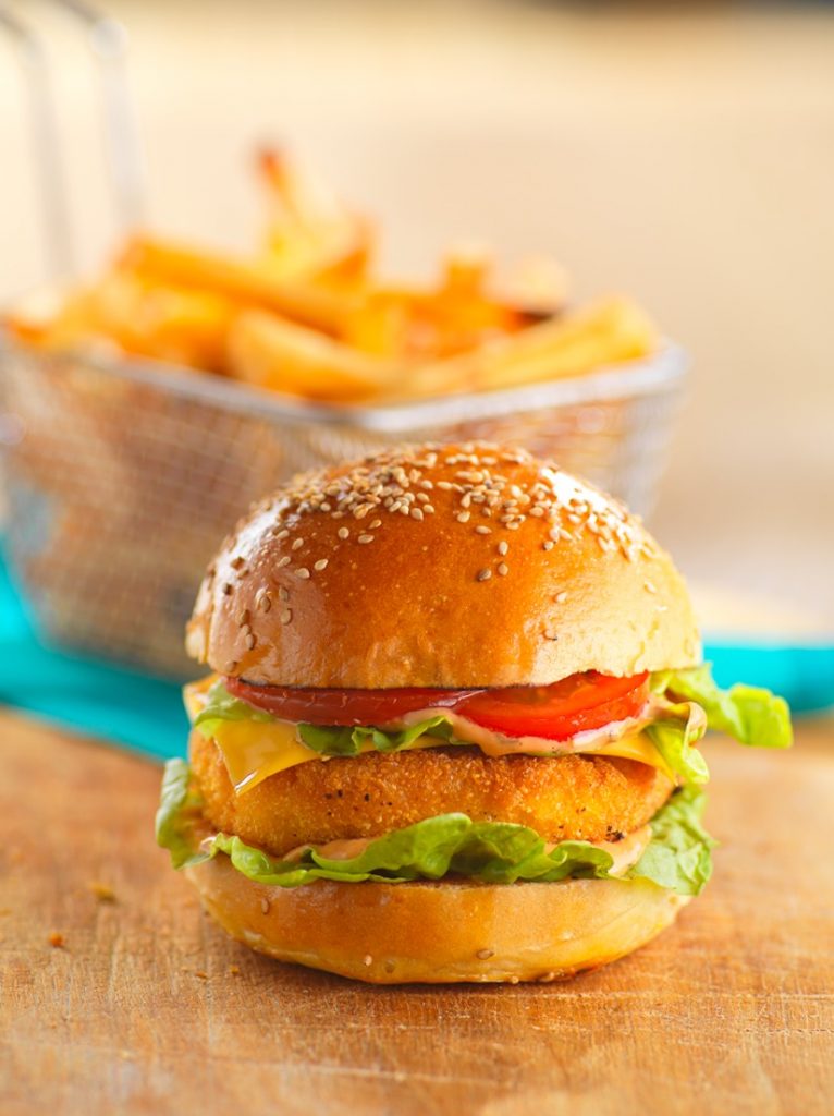 hamburger poulet pané mon fournil Mon