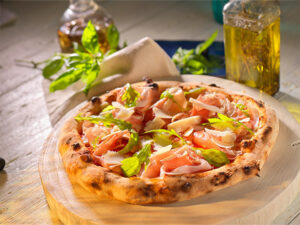 Pizza jambon parmesan roquette Mon Fournil